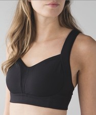 Lululemon Black Ta Ta TaTa Tamer High Impact Sports Bra Size 38D