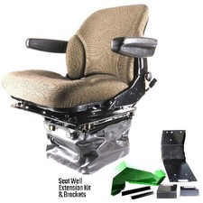 12v Mid Back Tractor Seat W/ Air Suspension For John Deere