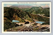 Hollywood CA-California, Hollywood Bowl, Aerial, Antique, Vintage Postcard