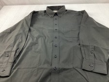Roundtree Yorke Shirt Mens 16 1/2 L Black Gold Label Button Down Long Sleeve