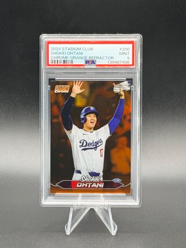 SHOHEI OHTANI 2024 Stadium Club Chrome #200 Orange Refractor 50/99 PSA 9 Mint