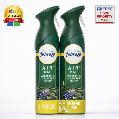 Febreze White Pine Juniper Berry Air Freshener Spray 2 Pack 8.8oz