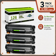 3PK Canon 126 CRG126 Black Printer Toner for LBP6200d LBP6230dw LBP6230dn
