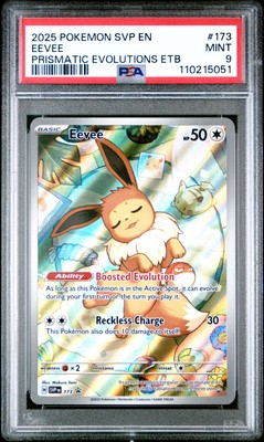 Pokemon Prismatic Evolutions ETB Eevee Black Star Promo PSA 9 | eBay
