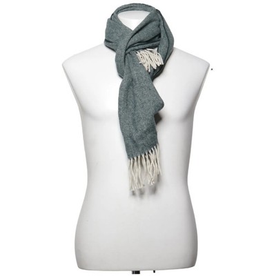 Made in italy, Schal, Unisex (Erwachsene), Wolle, Grau/Weiß, Fischgräte #MJB