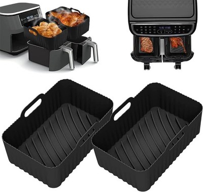 2X Silikonform Zubehör Heißluftfritteuse für Ninja SL400EU Double Stack XL9.5L
