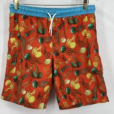 Lands' End XL Boys Youth Swim Trunks Shorts Jellyfish Print