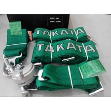 Takata Racing Seat Belt Harness 4 Point Snap-On 3" Cam lock Universal GREEN