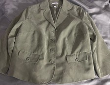 Dressbarn Woman 18w Green Blazer Dry Clean Only 100 Polyester