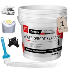 Dongxw Self-Leveling RV Roof Sealer White   1 Gallon RV Caulk, Lap Sealant