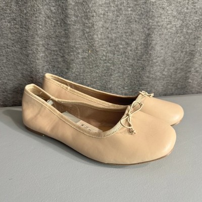 a new day Womens Ballerina Flats Shoes Size 6.5 Tan Slip On Comfort Neutral
