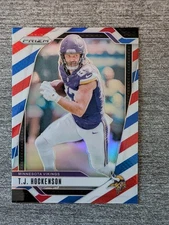 2024 Panini Prizm Tj Hockenson 188 Red White Blue Holo Minnesota Vikings - 802