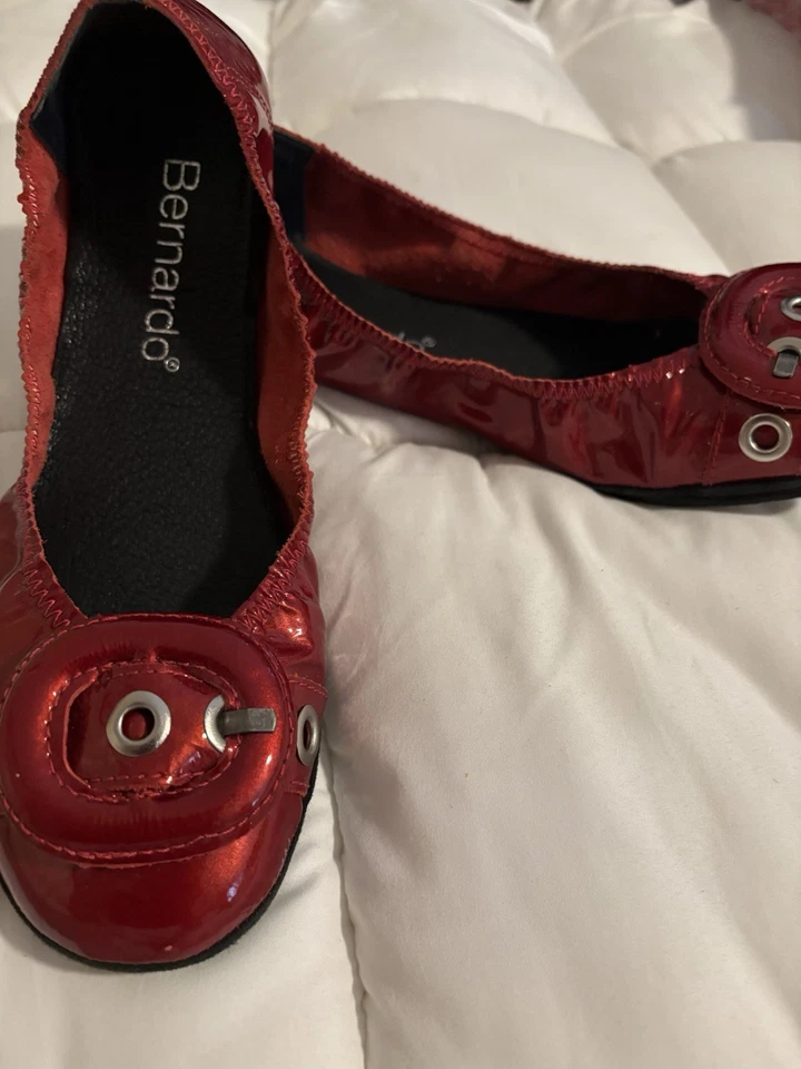 Bernardo Red Ballet Shoes Size 9 M - Image 2 of 4