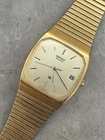 Seiko Tank Vintage Mens Watch Quartz Gold Plated SQ Date Quartz 8222-5070