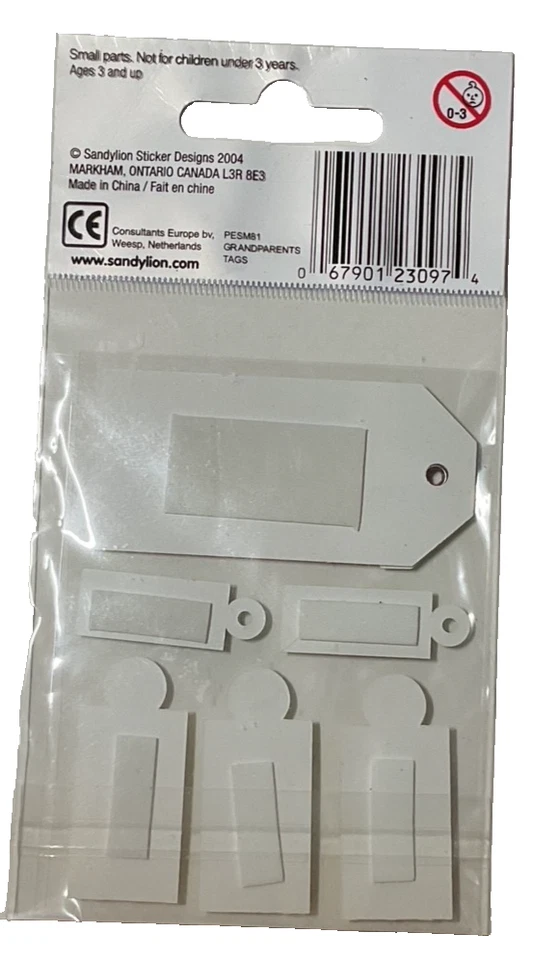 Sandylion Essentials VINTAGE Grandparents Stickers PESM81 2004 Scrapbook Sealed - Image 3 of 4