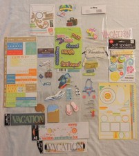 Lot of Vacation Theme Stickers for Scrapbooking, Journal  Greeting Card Making