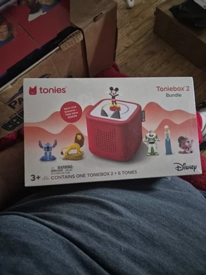 Tonies Disney Toniebox 2 Bundle with 6 Tonies Sunset, Red “NEW” Factory Sealed!!