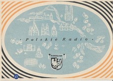 1965 QSL: Polskie Radio, Warsaw, Poland (Wroclaw coat of arms)