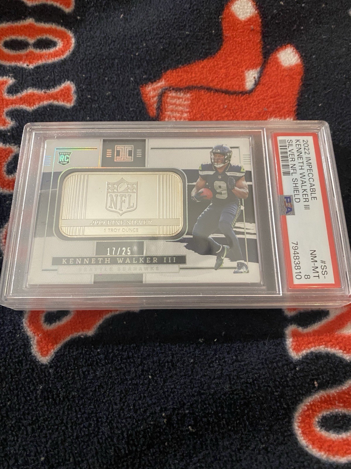 Kenneth Walker III Panini Impeccable Silver NFL Shield #SSKWA Base