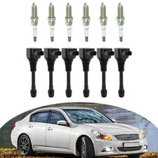 6x Z&uuml;ndspule + Z&uuml;ndkerze UF550 f&uuml;r Infiniti G25 Nissan Maxima 3.5 V6 2009-19