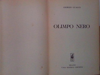 Gualco Giorgio - SCHWARZER OLYMP. Köder