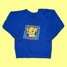 Kids Vintage 1990s Disney The Lion King Movie Simba Graphic Sweatshirt Size L