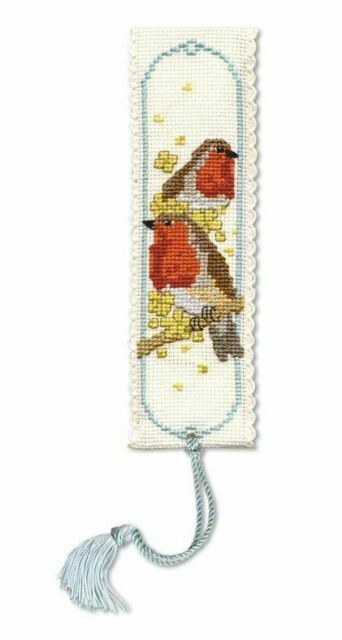 Textile Heritage Collection Cross Stitch Bookmark Kit - Robins