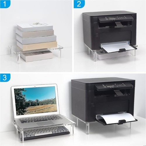 Desk Organizer Monitor Risers Laptop Computer Support Rack Printer Heighted Base - Photo 7/8