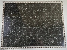 Dollhouse Marble Tile Flooring Sheet Black with White by World Model 1:12 Scale