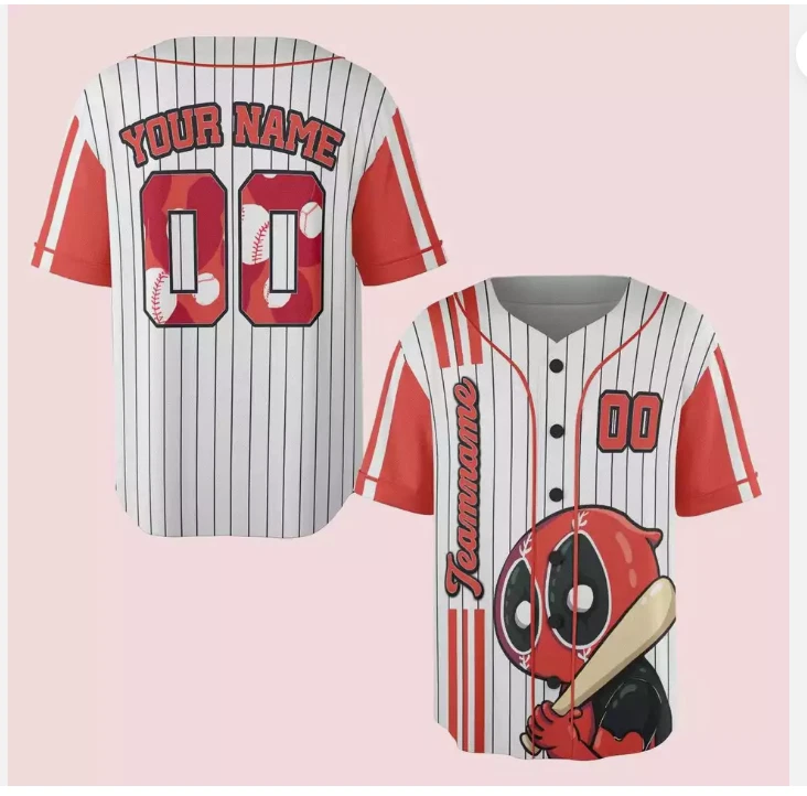 Personalized Deadpool Play Deadpool & Wolverine 3D BASEBALL JERSEY SHIRT
