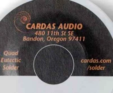 Cardas Audio Quad Eutectic Silver Solder Wire 10ft  Coil Rosin Flux