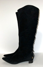 GUCCI Vintage Suede Leather Women s Drawstring Knee Boots Black Size 7B