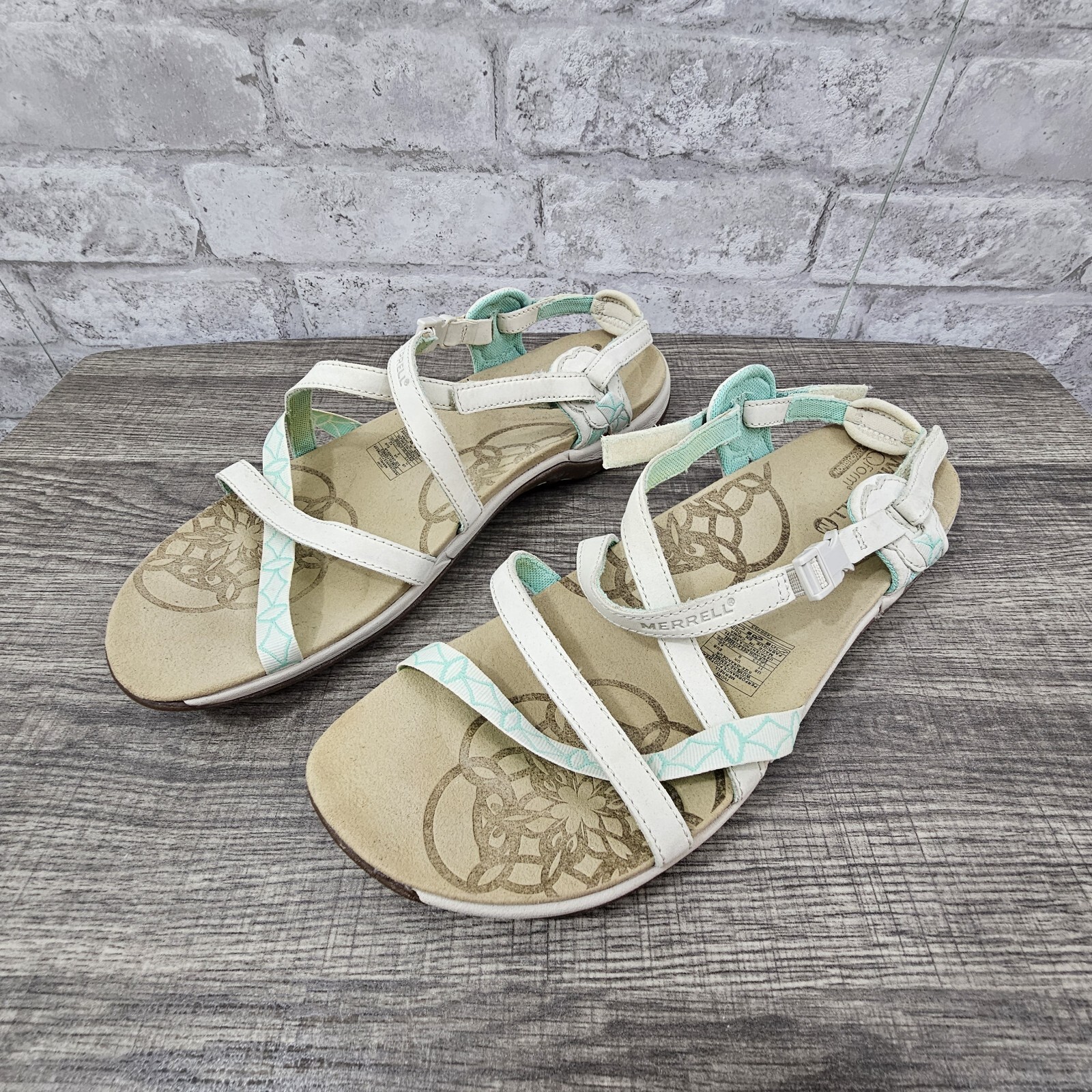 MERRELL Jacardia Sandalo Donna Taglia 11 Q Form Cinturino Fibbia Cuscino Aria