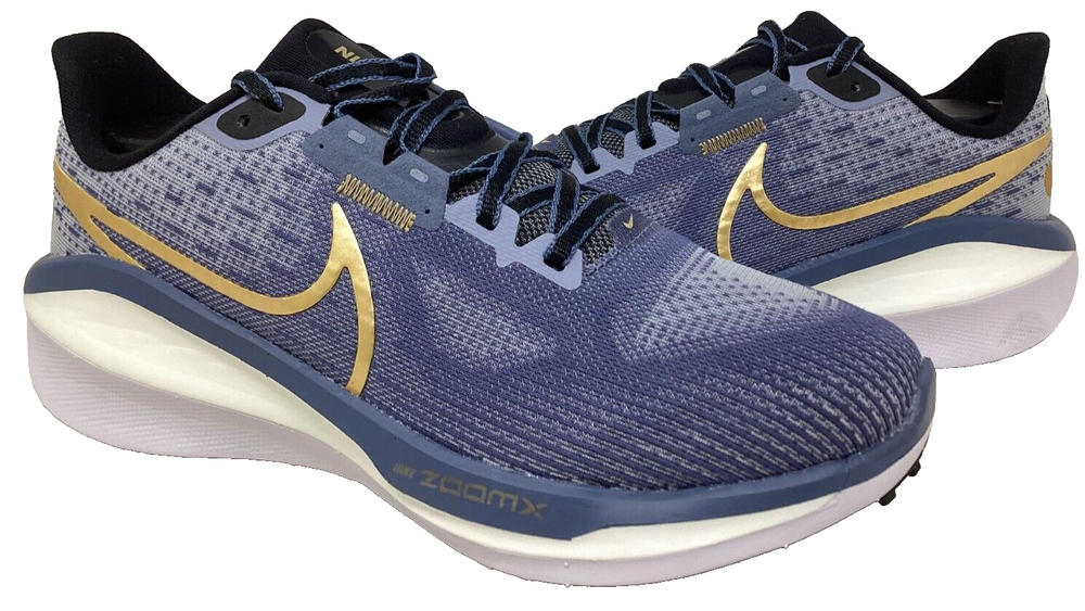 Nike Womens Vomero 17 Running Shoes Diffused Blue Gold Size 8.5 FB8502-400