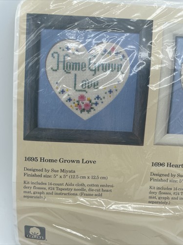The Creative Circle 1695 Heart New Cross Stitch Kit C2 Home Grown Love Heart - Picture 2 of 4