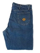 Red Kap Mens Denim Blue Jeans Size 38x32 100% Cotton J04-1012