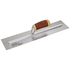 Kraft Tool Concrete Finishing Trowel Elite Series Leather Handle 14" x 4" 