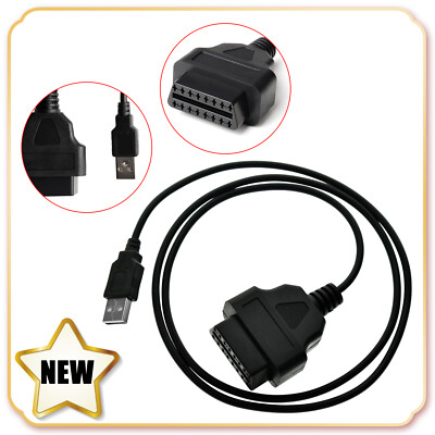 16Pin OBD2 To USB Port Charger Adapter Cable Connector Diagnostic Tool SmBo