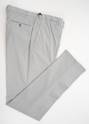 NWT ZANELLA Mod 113D01 Duke/D Gray Stretch Cotton Casual Dress Pants 36 (EU 52)