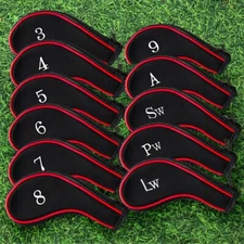Golf Iron Head Covers Zippered 11pc Set 3-LW For LEFT & RIGHT Handed Clubs NEW