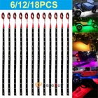 6~18PCS 12V 12" 1FT 15SMD Flexible LED Strip Light Waterproof For Car Truck Boat