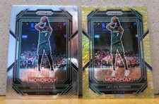 AUC. 550 MONOPOLY BASKETBALL CARD GOLD CHASE 442/500 & BASE JAYLEN BROWN CELTICS