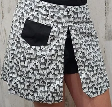 UNIQUE VINTAGE Black & White Zebra Print Hide & Seek Skort PLUS Size 2X**NWT**