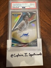 2022 Bowman University Best Jared McCain RC SSP AUTO GOLD REFRACTOR # 5/50
