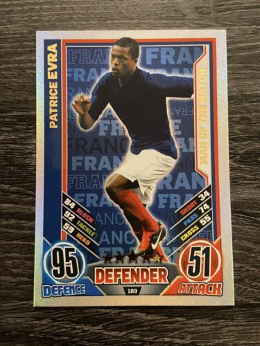 2012 Topps Match Attax England Trading Cards - Man of the Match Patrice Evra - Picture 1 of 2