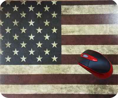 MOUSE PAD USA FLAG 9 1/4'' X 7 3/4'' 