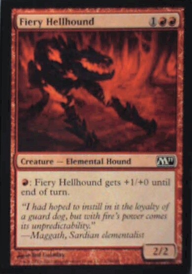 Fiery Hellhound - Magic 2011 (M11): #136, Magic: The Gathering Nm R131