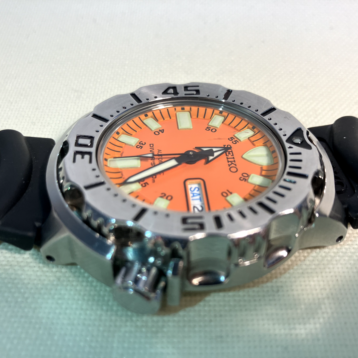 Seiko SKX781 7S26-0350 Orange Monster AT Watch Wristwatch Used | eBay