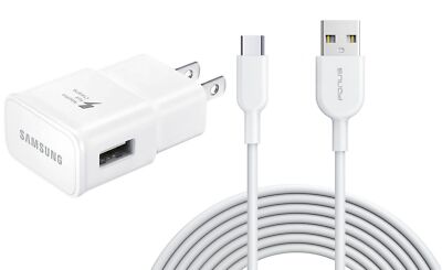For Samsung Galaxy S24/S25/Plus/Ultra - Type-C Fast Home Charger 10ft USB Cable
