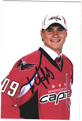 Dmitry Orlov Autographed 4x6 Color Photo Washington Capitals 2009 Draft